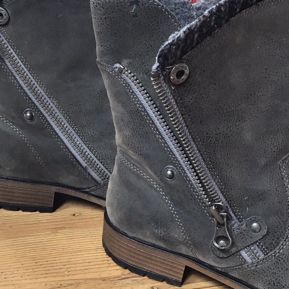 Madeline Gray Moto Ankle Boots